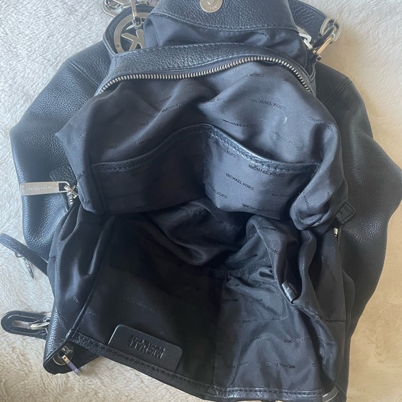 Michael Kors Black Shoulder Bag with Silver Hardware - Picture 6 of 7